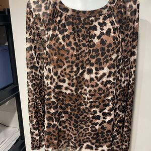 New! Elegant Leopard Print Women's Blouse